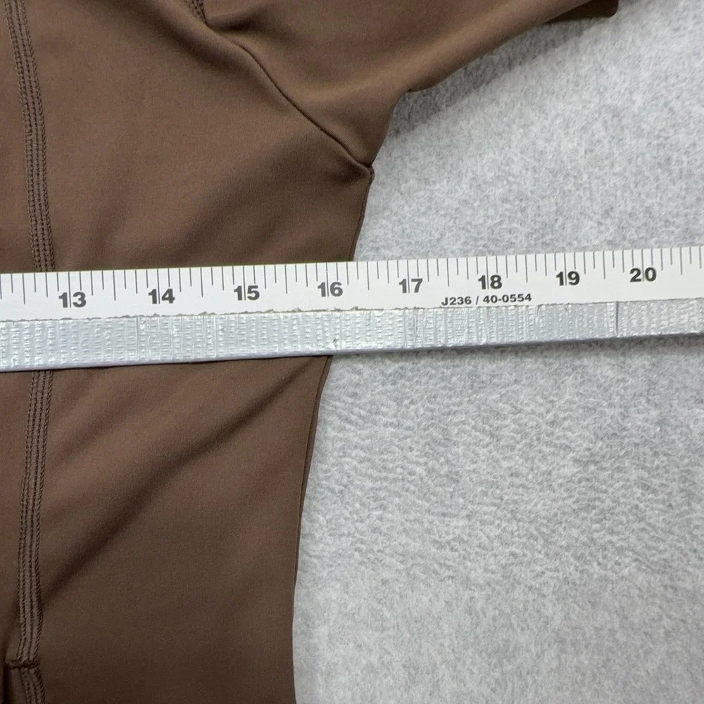Alo Yoga Jacket Womens XS Brown Track Hooded Full Zip Performance Thumbholes